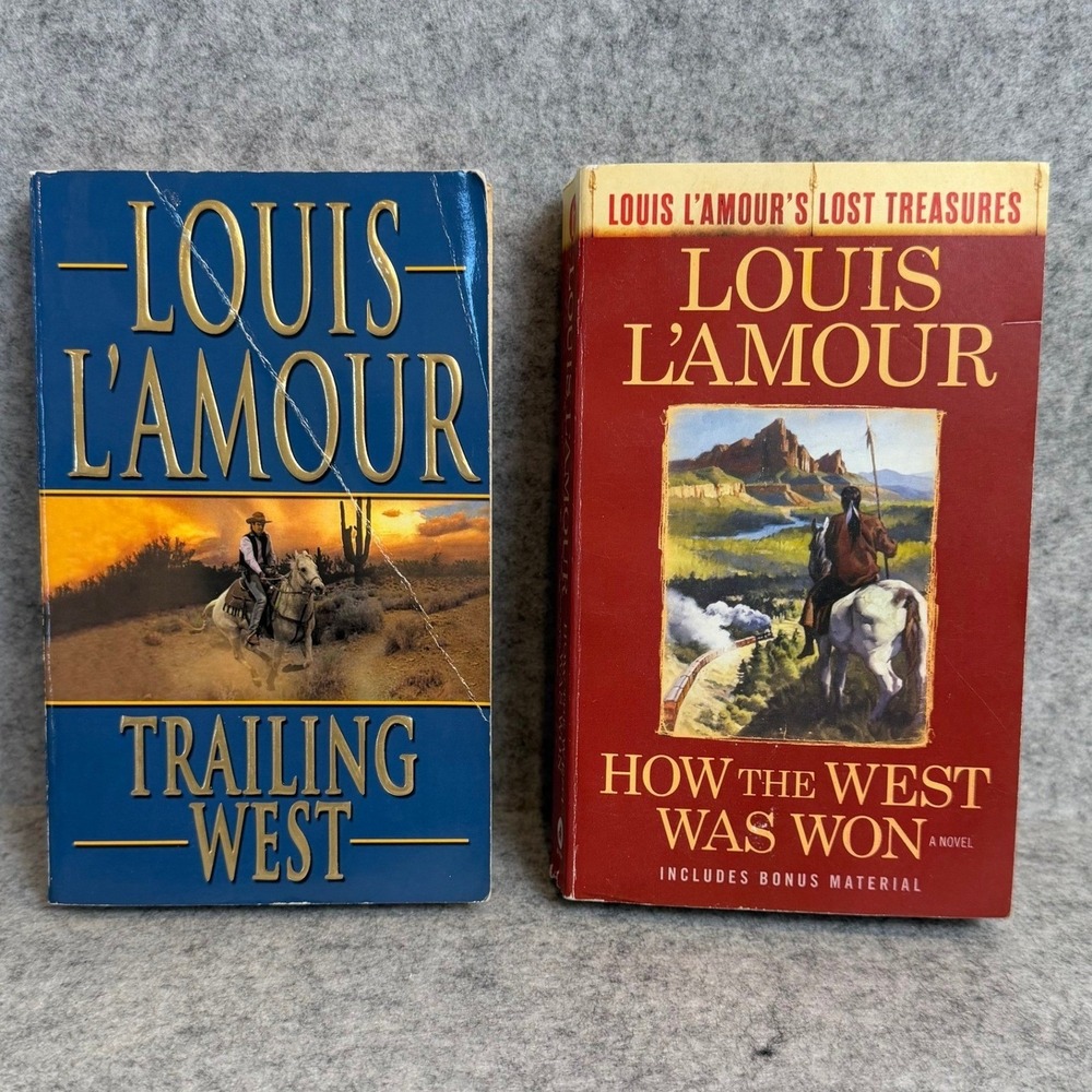 2x Louis L'Amour Books - Trailing West & How the West Was Won - Paperback